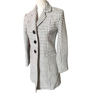 DALIA WOMEN’S Black White Pea Coat Size 6